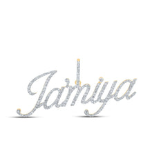 Load image into Gallery viewer, 10kt Yellow Gold Men&#39;s Round Diamond Jamiya Charm Pendant - 7/8 Cttw | Splendid Jewellery product  Top View from Splendid Jewellery