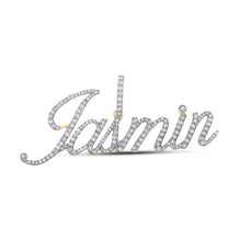 Load image into Gallery viewer, 10kt Yellow Gold Men&#39;s Round Diamond Jasmin Charm Pendant - 3/4 Cttw | Splendid Jewellery product  Top View from Splendid Jewellery