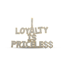 Load image into Gallery viewer, 10kt Yellow Gold Men&#39;s Round Diamond Loyalty Priceless Charm Pendant - 2-7/8 Cttw | Splendid Jewellery product  Top View from Splendid Jewellery