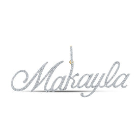 10kt Yellow Gold Men's Round Diamond Makayla Charm Pendant - 1-1/2 Cttw | Splendid Jewellery product  Top View from Splendid Jewellery