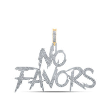 Load image into Gallery viewer, 10kt Yellow Gold Men&#39;s Round Diamond No Favors Charm Pendant - 1-1/2 Cttw | Splendid Jewellery product  Top View from Splendid Jewellery