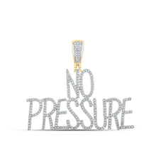 Load image into Gallery viewer, 10kt Yellow Gold Men&#39;s Round Diamond No Pressure Charm Pendant 3/4 Cttw - A Dazzling Statement Piece by Splendid Jewellery product  Top View from Splendid Jewellery