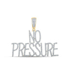 10kt Yellow Gold Men's Round Diamond No Pressure Charm Pendant 3/4 Cttw - A Dazzling Statement Piece by Splendid Jewellery product  Top View from Splendid Jewellery