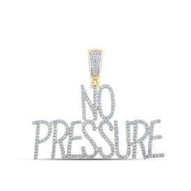 10kt Yellow Gold Men's Round Diamond No Pressure Charm Pendant 3/4 Cttw - A Dazzling Statement Piece by Splendid Jewellery product  Top View from Splendid Jewellery