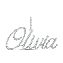 Load image into Gallery viewer, 10kt Yellow Gold Men&#39;s Round Diamond Olivia Charm Pendant - 7/8 Cttw product  Top View from Splendid Jewellery