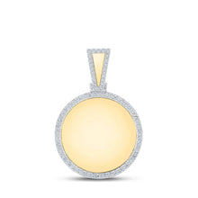 Load image into Gallery viewer, 10kt Yellow Gold Round Diamond Memory Circle Pendant - 7/8 Ct.t.w. product  Top View from Splendid Jewellery