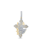 10kt Yellow Gold Men's Diamond Prayer Hands Cross Pendant - 2 Cttw product  Top View from Splendid Jewellery