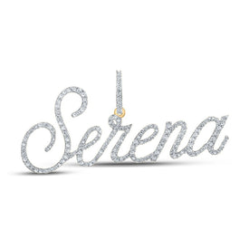 10kt Yellow Gold Men's Round Diamond Serena Charm Pendant - Captivating Elegance product  Top View from Splendid Jewellery