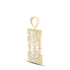 10kt Yellow Gold Men's Round Diamond Stay Focused Charm Pendant - 2-3/4 Cttw product Side View from Splendid Jewellery