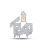 10kt Yellow Gold Men's Diamond Trap House Charm Pendant - 5-1/5 Cttw product  Top View from Splendid Jewellery