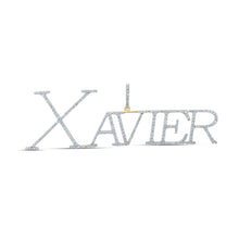 Load image into Gallery viewer, XAVIER Men&#39;s 10kt Yellow Gold Diamond Letter Charm Pendant - 1-1/2 Cttw product  Top View from Splendid Jewellery