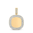 14kt Yellow Gold Baguette and Round Diamond Picture Memory Charm Pendant - 4 Ct.t.w. - Top View