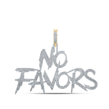 Load image into Gallery viewer, 14kt Yellow Gold Men&#39;s Round Diamond NO FAVORS Charm Pendant - 1-1/2 Cttw - Top View