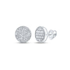 Sparkling Cluster of Round Diamond Earrings in 10kt White Gold - 1/2 Cttw - Alternate view 1 from Splendid Jewellery