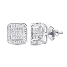 Load image into Gallery viewer, 10kt White Gold Square Diamond Earrings - 1/4 Ct.t.w. - Alternate view 1 from Splendid Jewellery