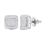 10kt White Gold Square Diamond Earrings - 1/4 Ct.t.w. - Alternate view 1 from Splendid Jewellery