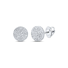 Load image into Gallery viewer, Sparkling Celestial Men&#39;s Diamond Earrings in 10kt White Gold - Alternate view 1 from Splendid Jewellery