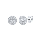 Sparkling Celestial Men's Diamond Earrings in 10kt White Gold - Alternate view 1 from Splendid Jewellery