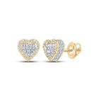10kt Yellow Gold Men's Baguette Diamond Heart Earrings - Stunning Symbol of Love and Style Top view from the 10Kt Yellow Gold Mens Baguette Diamond Heart Earrings 3 8 Cttwpin286319 collection by Splendid Jewellery