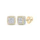 10kt Yellow Gold Baguette Diamond Square Earrings - 1/2 Cttw | Exquisite Men's Jewelry Top view from the 10Kt Yellow Gold Mens Baguette Diamond Square Earrings 1 2 Cttwpin286339 collection by Splendid Jewellery
