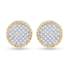 10kt Yellow Gold Men's Round Diamond Circle Cluster Earrings 1/3 Cttw | Exquisite Diamond Delight Top view from the 10Kt Yellow Gold Mens Round Diamond Circle Cluster Earrings 1 3 Cttwpin11626 collection by Splendid Jewellery