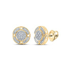 10kt Yellow Gold Men's Round Diamond Circle Earrings - Captivating Brilliance Top view from the 10Kt Yellow Gold Mens Round Diamond Circle Earrings 1 6 Cttwpin286980 collection by Splendid Jewellery