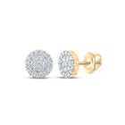 10kt Yellow Gold Men's Round Diamond Cluster Earrings - 1-5/8 Cttw | Timeless Brilliance Top view from the 10Kt Yellow Gold Mens Round Diamond Cluster Earrings 1 5 8 Cttwpin286317 collection by Splendid Jewellery