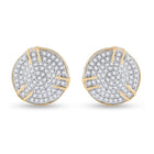 10kt Yellow Gold Men's Round Diamond Cluster Earrings - 1/2 Cttw | Exquisite Brilliance Top view from the 10Kt Yellow Gold Mens Round Diamond Cluster Earrings 1 2 Cttwpin61675 collection by Splendid Jewellery