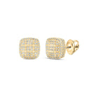 10kt Yellow Gold Men's Square Diamond Earrings - 5/8 Cttw | Exquisite Jewellery product  Top View from Splendid Jewellery