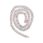 10kt Two-tone Gold Men's Round Diamond Cuban Link Chain Necklace - 7.5 Ct.t.w. - Alternate view 1 from Splendid Jewellery