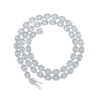 Splendid Jewellery 10kt White Gold Baguette and Round Diamond Link Chain Necklace - 12 Cttw - Alternate view 1 from Splendid Jewellery