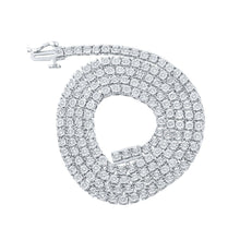 Load image into Gallery viewer, 10kt White Gold Men's Round Diamond Link Chain Necklace - 1 Cttw - Alternate view 1 from Splendid Jewellery