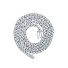 Splendid Jewellery 10kt White Gold Round Diamond Link Chain Necklace - 3-3/4 Cttw for Men - Alternate view 1 from Splendid Jewellery