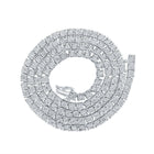 Splendid Jewellery 10kt White Gold Mens Round Diamond Link Chain Necklace - 4-3/8 Cttw - Alternate view 1 from Splendid Jewellery