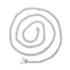 Dazzling 10kt White Gold Men's 5 Ct.t.w. Round Diamond Tennis Chain Necklace - Alternate view 1 from Splendid Jewellery