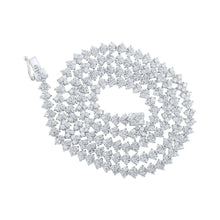 Load image into Gallery viewer, Splendid Jewellery 10kt White Gold Men's Round Diamond Link Chain Necklace - 13 Cttw - Alternate view 1 from Splendid Jewellery