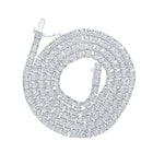 Exquisite 10kt White Gold Round Diamond Link Chain Necklace for Men - 4-3/4 Cttw - Alternate view 1 from Splendid Jewellery