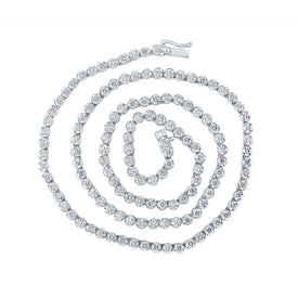 Sparkling White Gold Diamond Link Chain Necklace for Men - 11 Ct.t.w. - Alternate view 1 from Splendid Jewellery