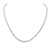Load image into Gallery viewer, 10kt White Gold Men's Round Diamond Single Row Link Chain Necklace - 1-1/4 Cttw - Alternate view 1 from Splendid Jewellery