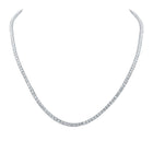 10kt White Gold Men's Round Diamond Single Row Link Chain Necklace - 1-1/4 Cttw - Alternate view 1 from Splendid Jewellery