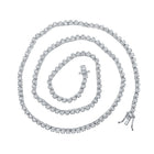 Luxury 10kt White Gold Round Diamond Tennis Chain Necklace for Men - 4-5/8 Cttw - Alternate view 1 from Splendid Jewellery