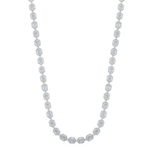 Load image into Gallery viewer, 10kt Yellow Gold Baguette Diamond Link Chain Necklace - 15 Cttw Top view from the 10Kt Yellow Gold Mens Baguette Diamond 24 Link Chain Necklace 15 Cttwpin289110 collection by Splendid Jewellery