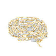 Load image into Gallery viewer, 10kt Yellow Gold Men&#39;s Round Diamond Anchor Link Chain Necklace - 10 Cttw Top view from the 10Kt Yellow Gold Mens Round Diamond 18 Inch Anchor Link Chain Necklace 10 Cttwpin216540 collection by Splendid Jewellery