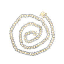 Load image into Gallery viewer, Brilliantly Bold 10kt Yellow Gold Men&#39;s Round Diamond 18-inch Cuban Link Chain Necklace 3-1/3 Cttw Top view from the 10Kt Yellow Gold Mens Round Diamond 18 Inch Cuban Link Chain Necklace 3 1 3 Cttwpin214168 collection by Splendid Jewellery