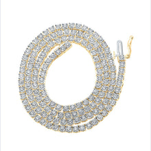 Load image into Gallery viewer, 10kt Yellow Gold Men&#39;s Round Diamond Link Chain Necklace - 2-3/4 Cttw Top view from the 10Kt Yellow Gold Mens Round Diamond 18 Inch Link Chain Necklace 2 3 4 Cttwpin286046 collection by Splendid Jewellery