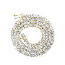 Load image into Gallery viewer, 10kt Yellow Gold Men's Round Diamond Link Chain Necklace - 2 Cttw Top view from the 10Kt Yellow Gold Mens Round Diamond 18 Inch Link Chain Necklace 2 Cttwpin230276 collection by Splendid Jewellery