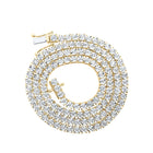 10kt Yellow Gold Men's Round Diamond Link Chain Necklace - 2 Cttw Top view from the 10Kt Yellow Gold Mens Round Diamond 18 Inch Link Chain Necklace 2 Cttwpin230276 collection by Splendid Jewellery