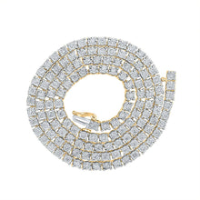 Load image into Gallery viewer, 10kt Yellow Gold Men's Round Diamond 20-inch Link Chain Necklace - Exquisite Brilliance Top view from the 10Kt Yellow Gold Mens Round Diamond 20 Inch Link Chain Necklace 4 3 8 Cttwpin286015 collection by Splendid Jewellery
