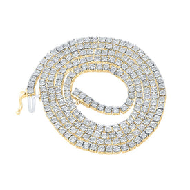 10kt Yellow Gold Men's Round Diamond 22-inch Chain Necklace - Dazzling Brilliance Top view from the 10Kt Yellow Gold Mens Round Diamond 22 Chain 22 Chain Necklace 1 1 3 Cttwpin289466 collection by Splendid Jewellery