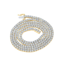 Load image into Gallery viewer, 10kt Yellow Gold Men's Round Diamond 24-inch Chain Necklace - Exquisite Brilliance Top view from the 10Kt Yellow Gold Mens Round Diamond 24 Chain 24 Chain Necklace 1 1 2 Cttwpin289802 collection by Splendid Jewellery